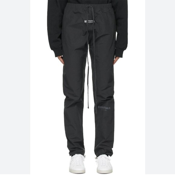 Fear of God Essentials Nylon Track Pants Black Unisex Logo Size Small - Picture 1 of 15